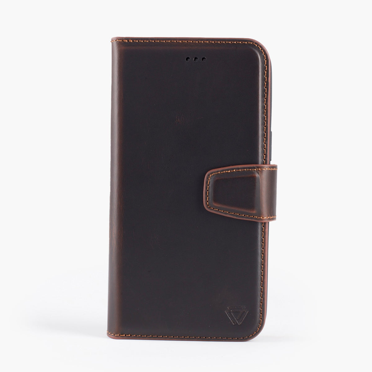 Wachikopa Genuine Leather Magic Book Case 2 in 1 for Samsung S23 Plus Dark Brown