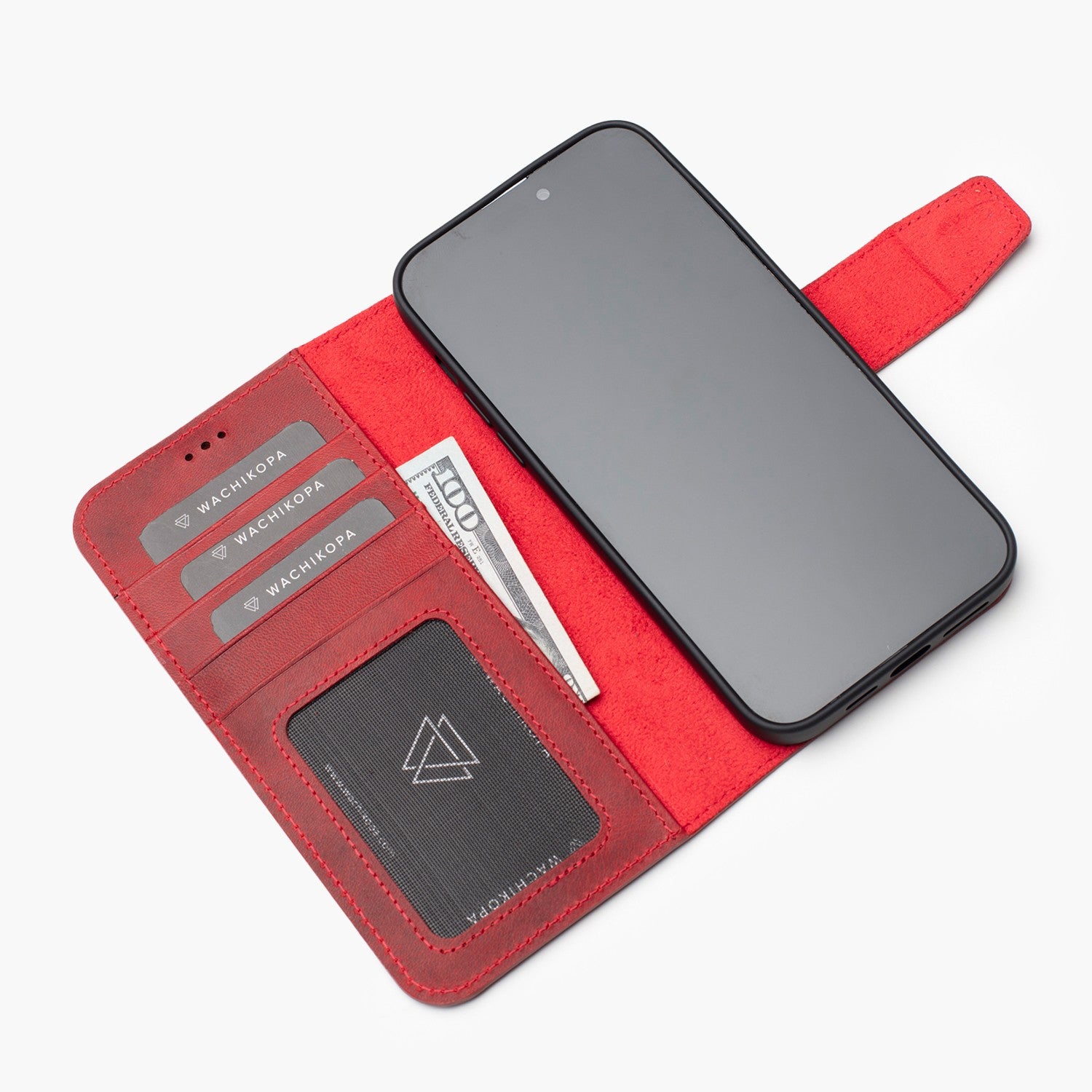 Wachikopa leather Classic iPhone Case for iPhone 14 Red