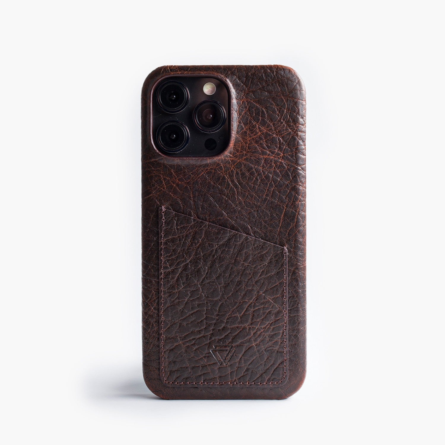 Wachikopa Genuine Leather Full Wrap C. iPhone Case iPhone 15 Pro Max Dark Brown