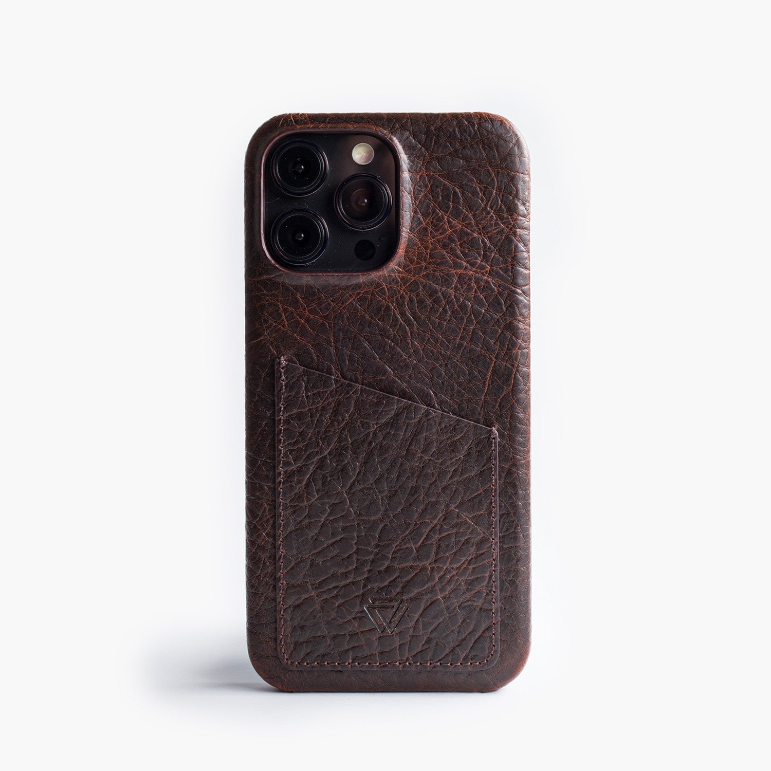 Wachikopa Genuine Leather Full Wrap C. iPhone Case iPhone 15 Pro Dark