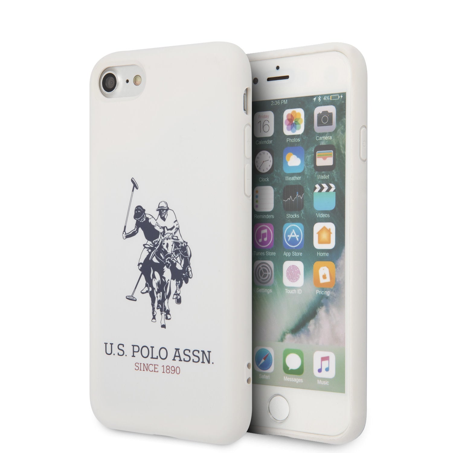US Polo Assn USHCI8SLHRWH White cover case for iPhone SE/ 8 / 7