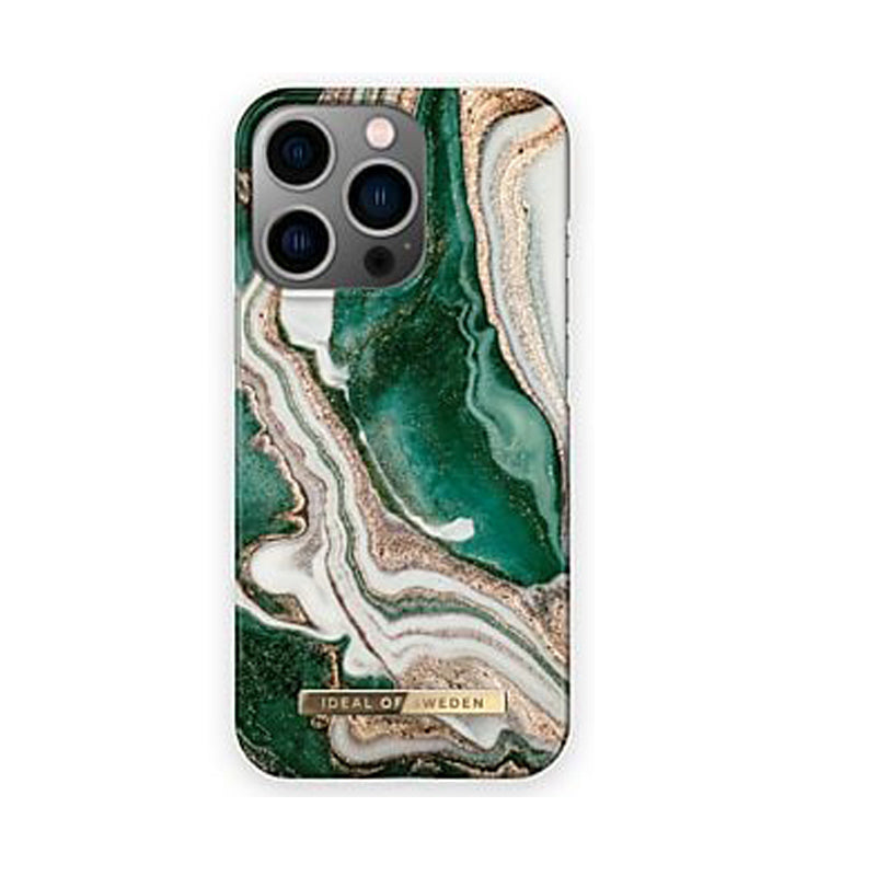 IDEAL OF SWEDEN Fashion Case iPhone 13 Pro Goldn Jade Marble