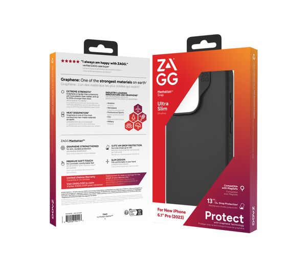 ZAGG Graphene Manhattan Snap Case for iPhone 15 Pro Black