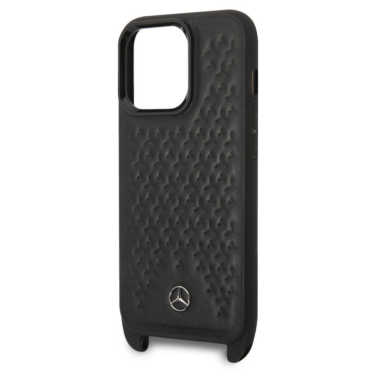 Mercedes-Benz MEHCP14L8RHSPK iPhone 14 Pro TPU Backcover - Strap Case - Star