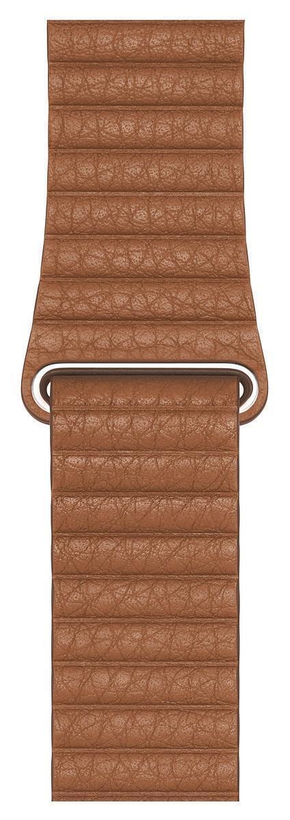 Apple Watch 44 mm Leather Loop Band Strap Large - Saddle Brown