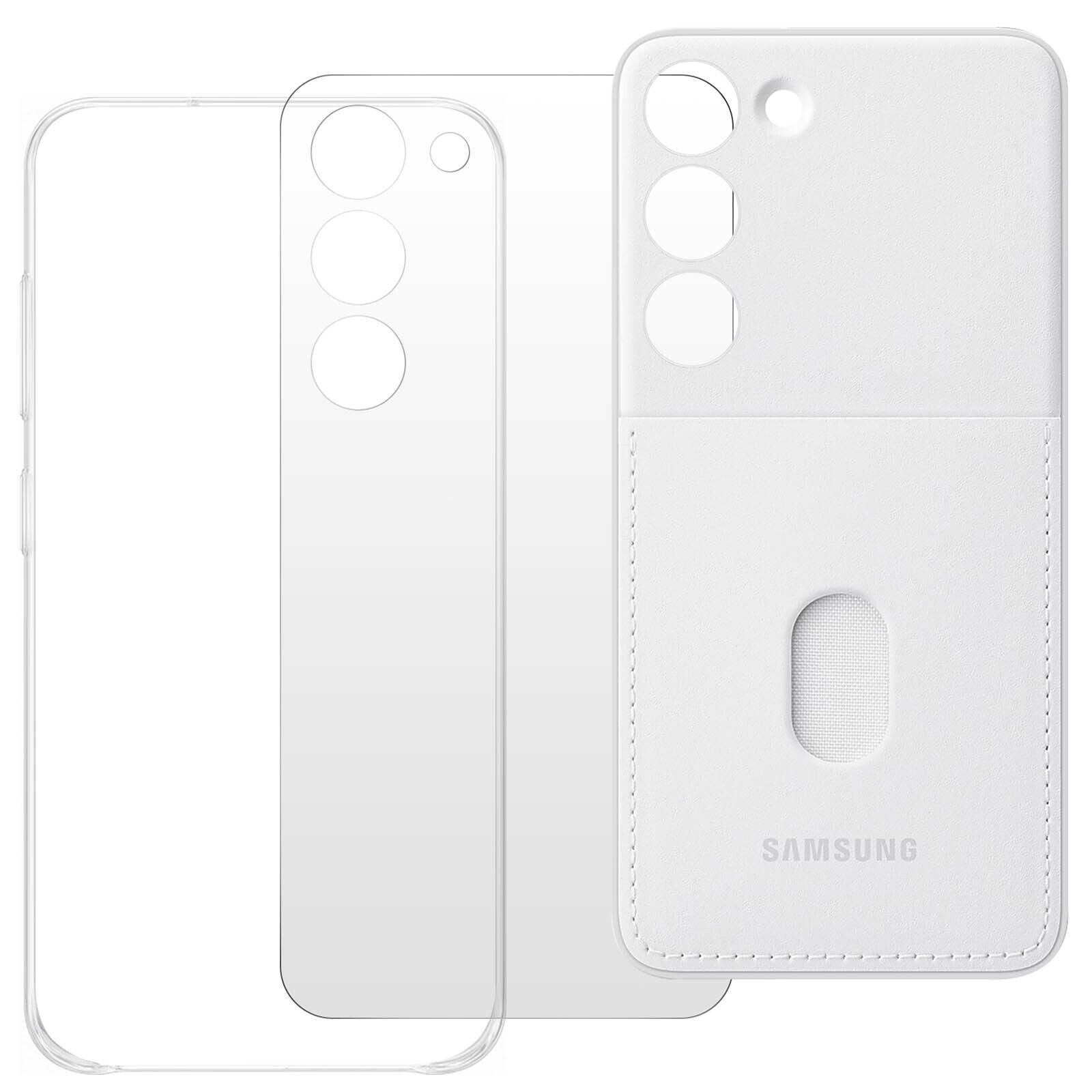 Samsung Frame Cover for Samsung Galaxy S23 Case with interchangeable backs white