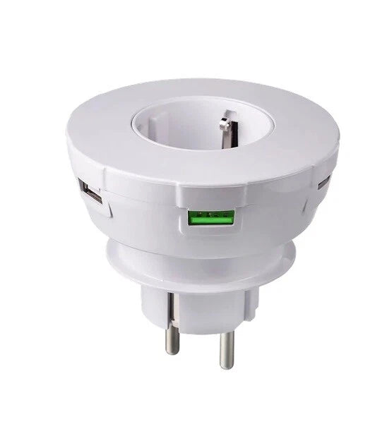 freenet USB socket multiple socket 5 in 1 adapter usb-c usb-a white