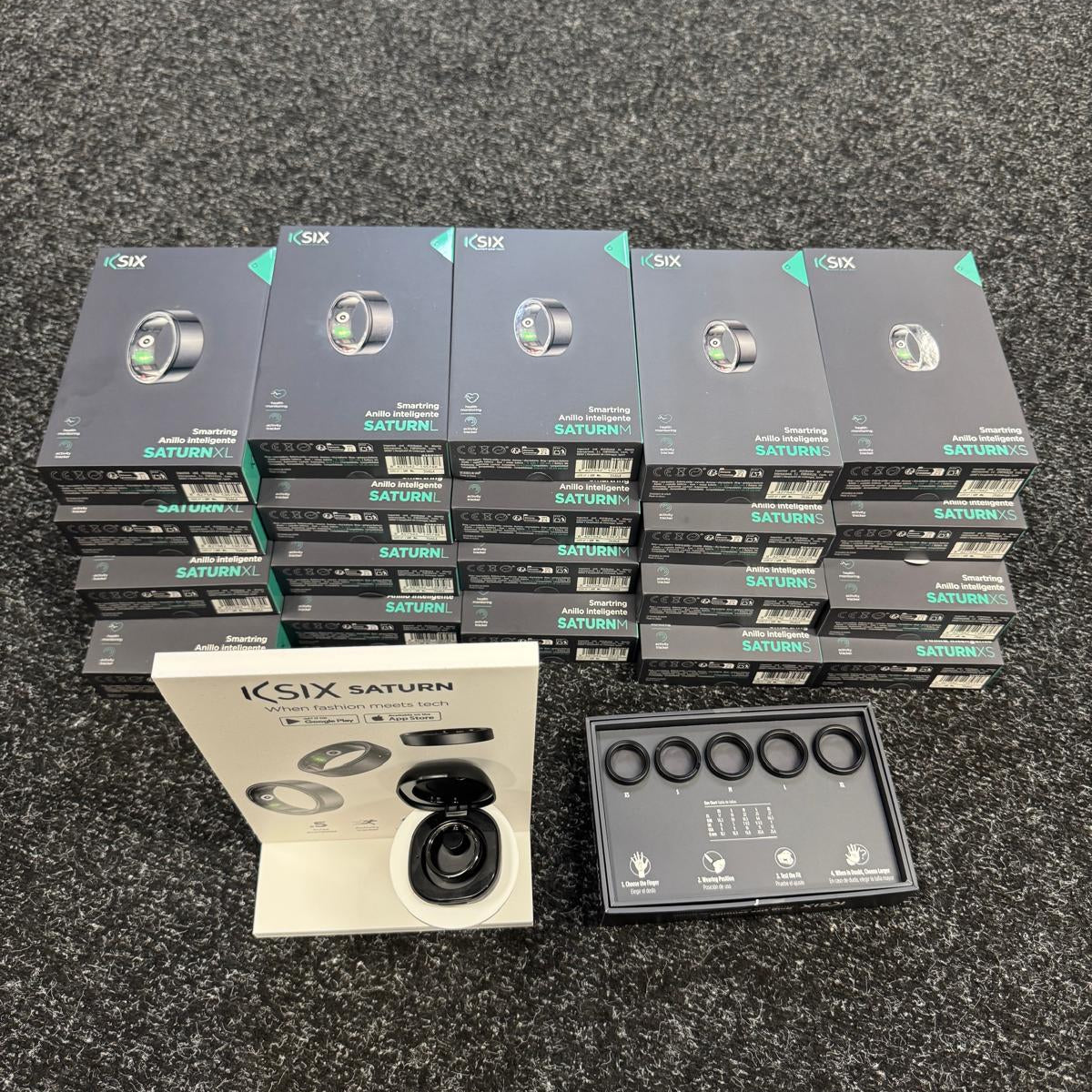 KSIX Saturn smart ring, Starter Kit set of 20 pcs 5x4
