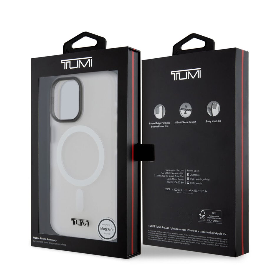 TUMI TUHMP16LHMP1TC HC MagSafe PC/TPU Transparent Frosted Shockproof for iPhone 16 Pro