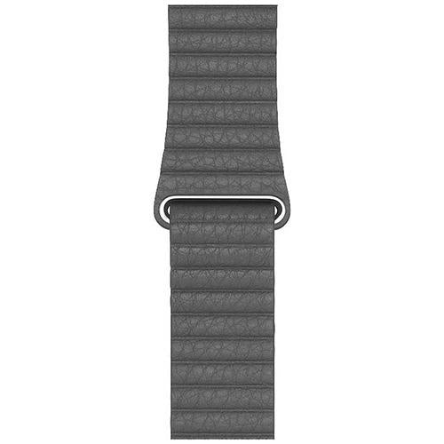 Apple Watch 44 mm Leather Loop Band Strap Medium - Black