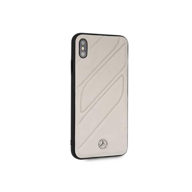 Mercedes MEHCI65THLGR iPhone Xs Max Gray Organic Real Leather Case