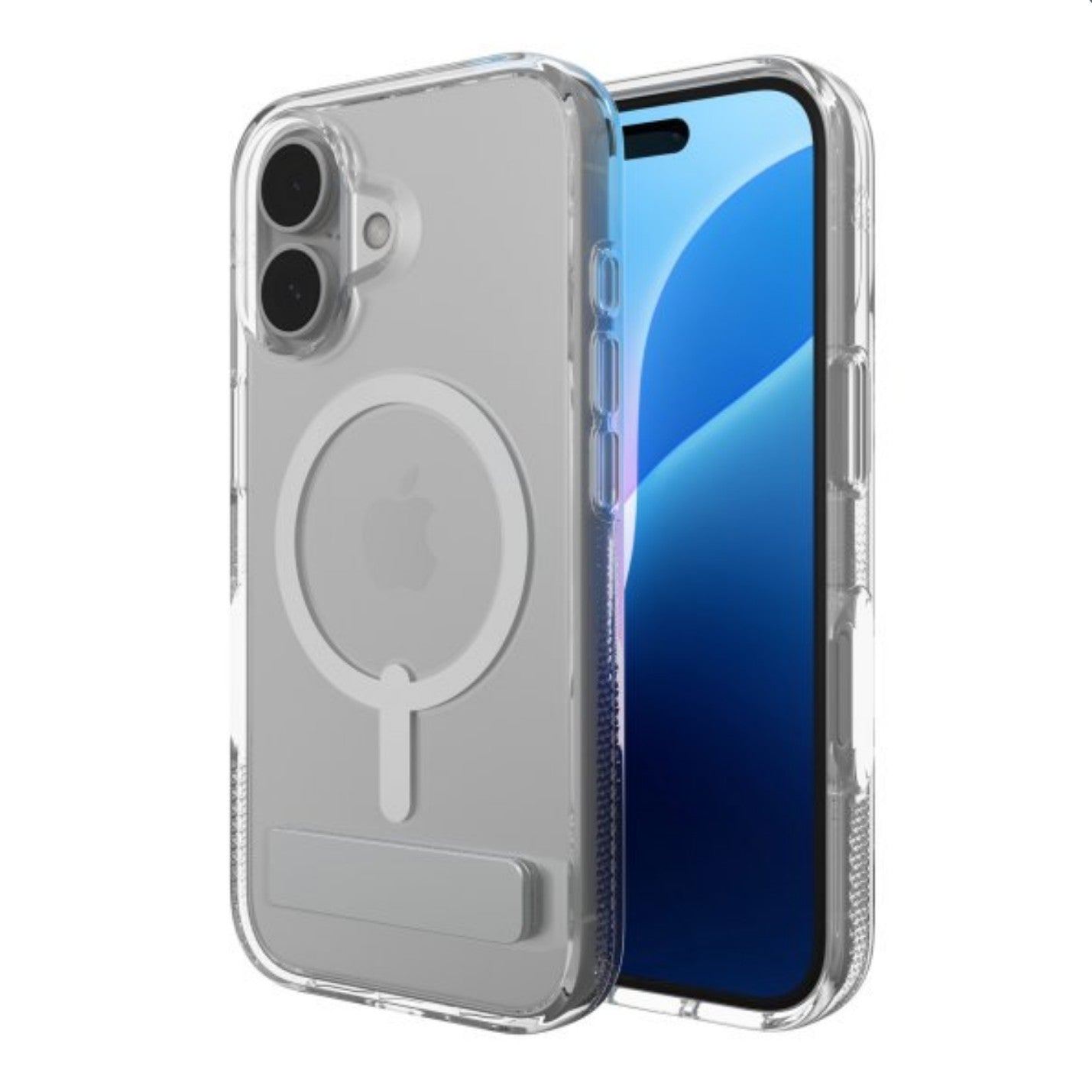 ZAGG Crystal Palace Snap witht Kickstand Case for iPhone 16 transparant