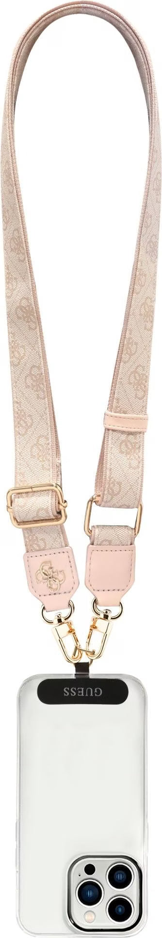 Guess Universal 4G PU Strap Tether Patch Metal Logo Pink