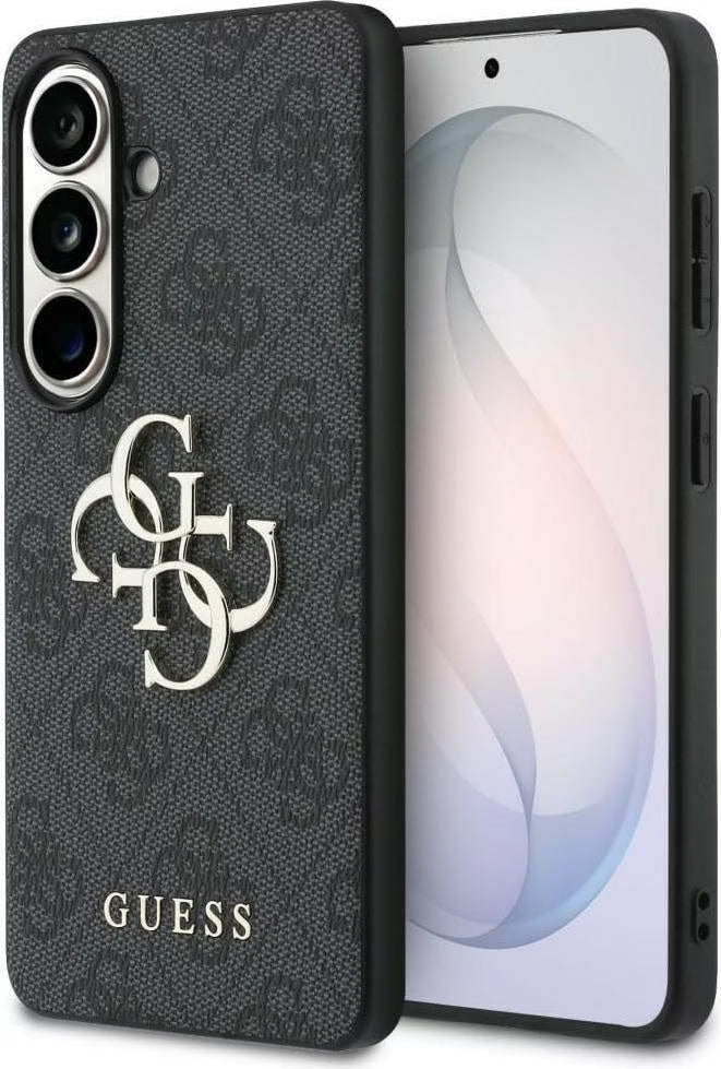 Guess GUHCS26FE4GMGGR Leather 4G Metal Logo Case for Samsung Galaxy S26 FE Black