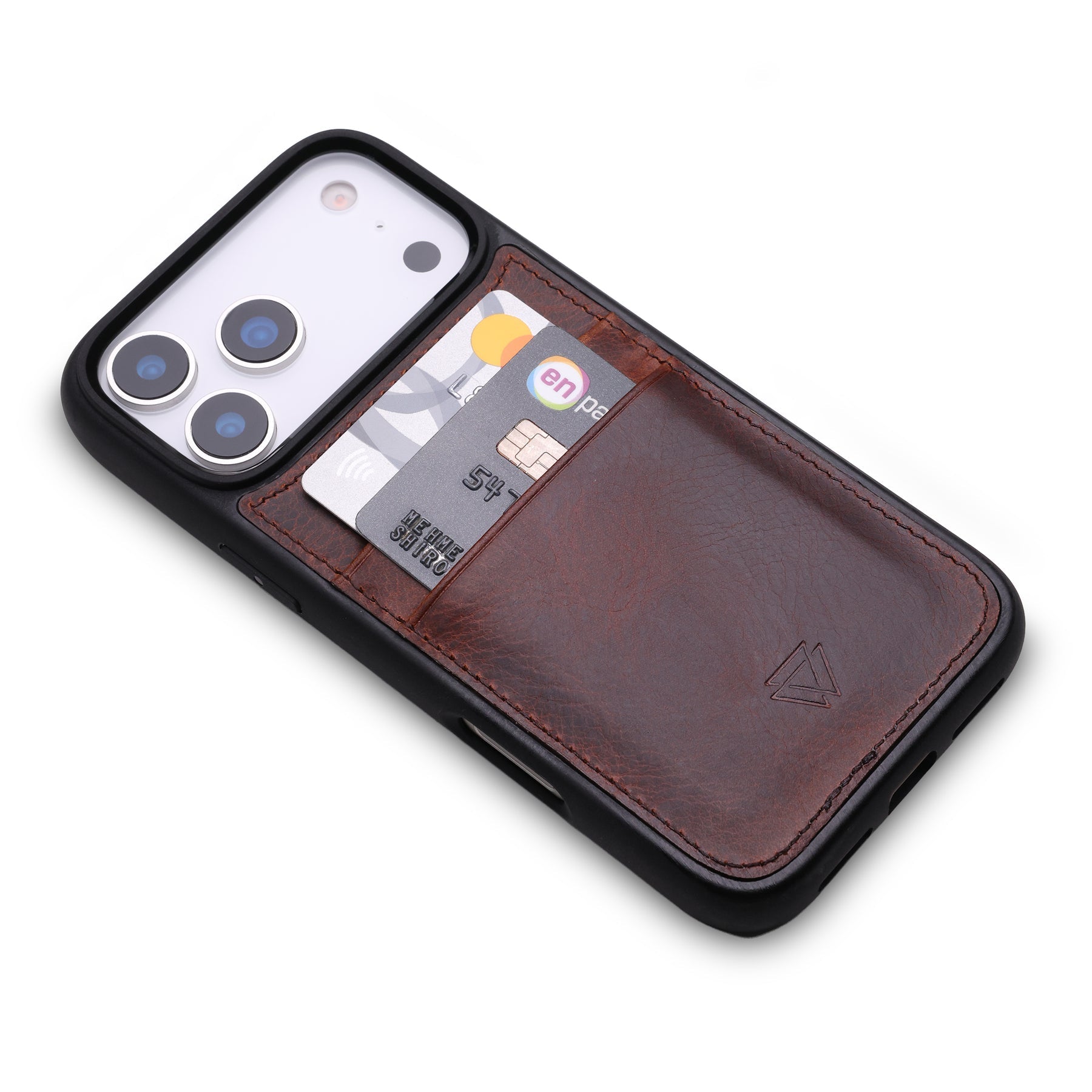 Wachikopa Leather Back Cover C.C. Case for iPhone 17 Pro Brown