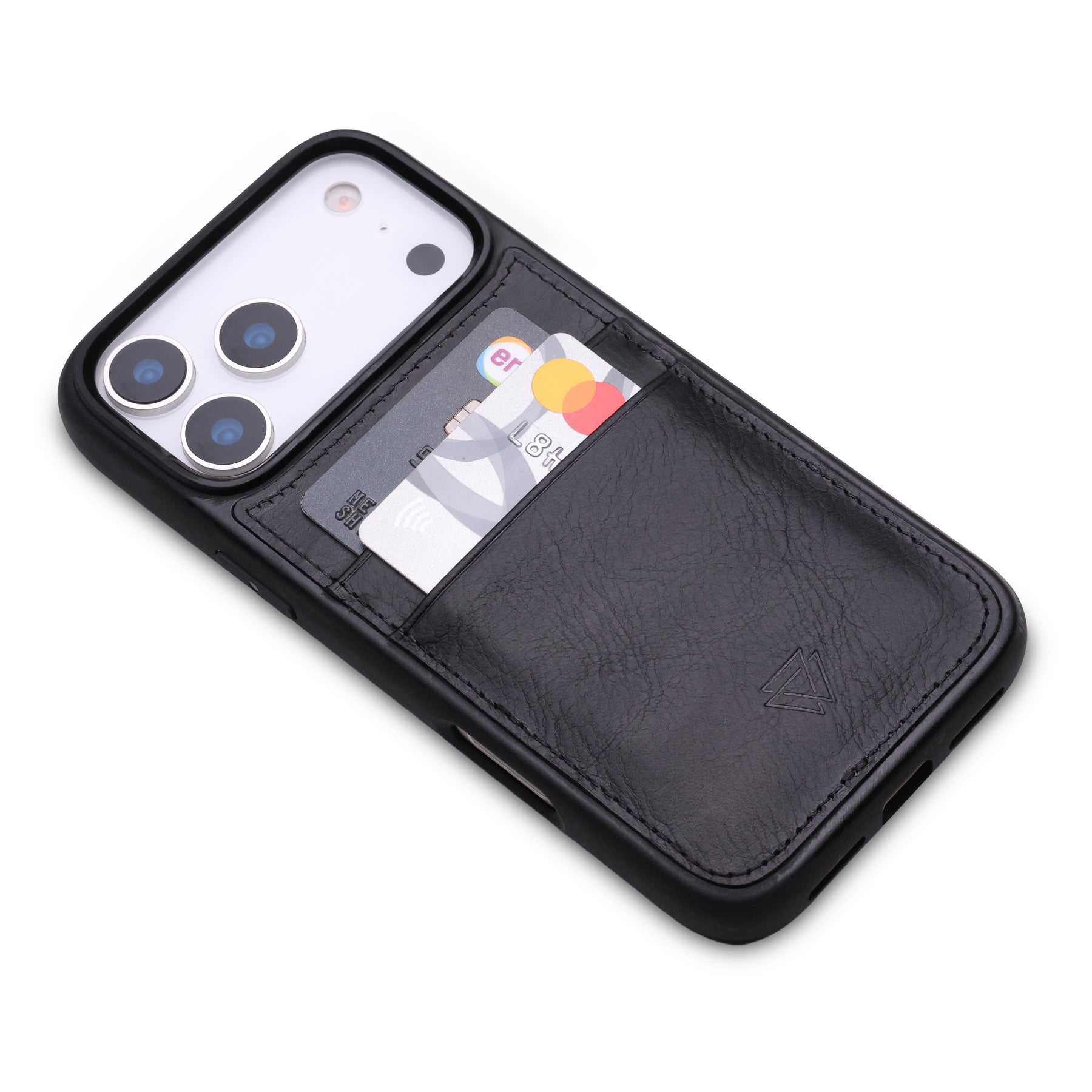 Wachikopa Leather Back Cover C.C. Case for iPhone 17 Pro Black
