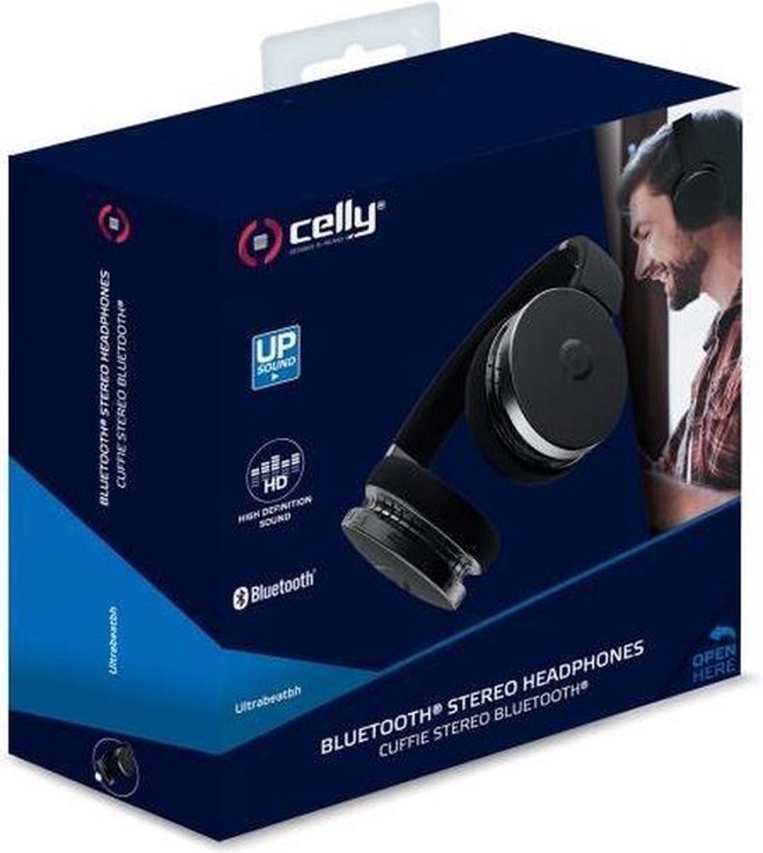 Celly ULTRABEATBHBK Bluetooth stereo Headphones Black