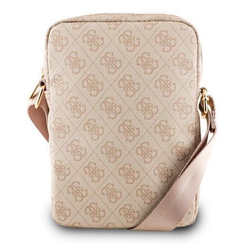 Guess 4G Triangle Logo 8" Shoulder Bag in Pink