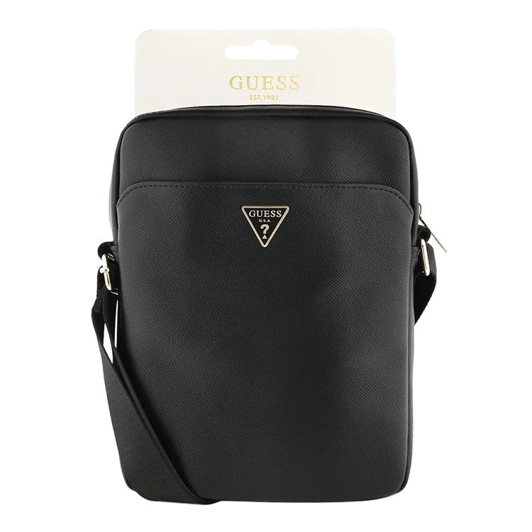 Guess Bag GUTB8PGTSPSK 8" PU Grained leather Bag with Triangle metal logo Blac