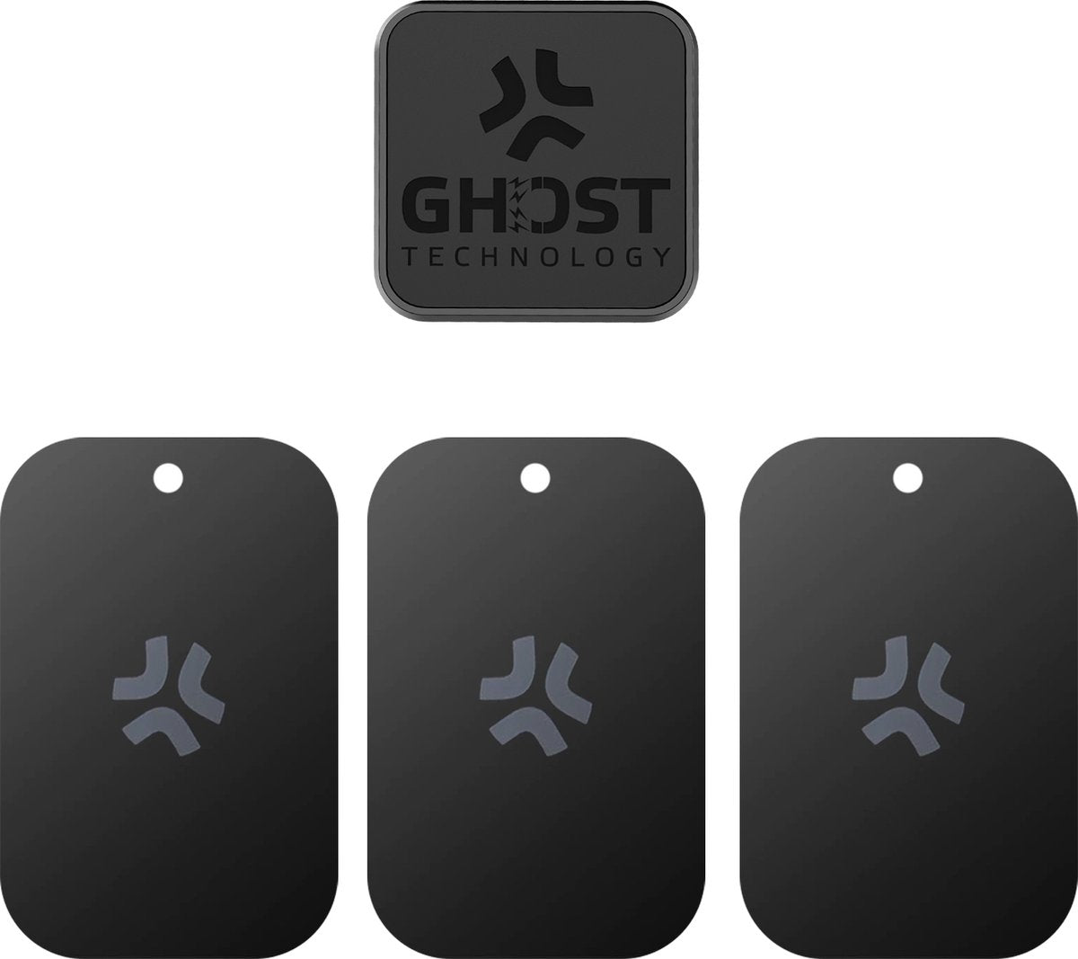 Celly GHOSTFIX Magnetische Autohouder Incl. 3 Extra Metalen Platen - Telefoonhouder Auto