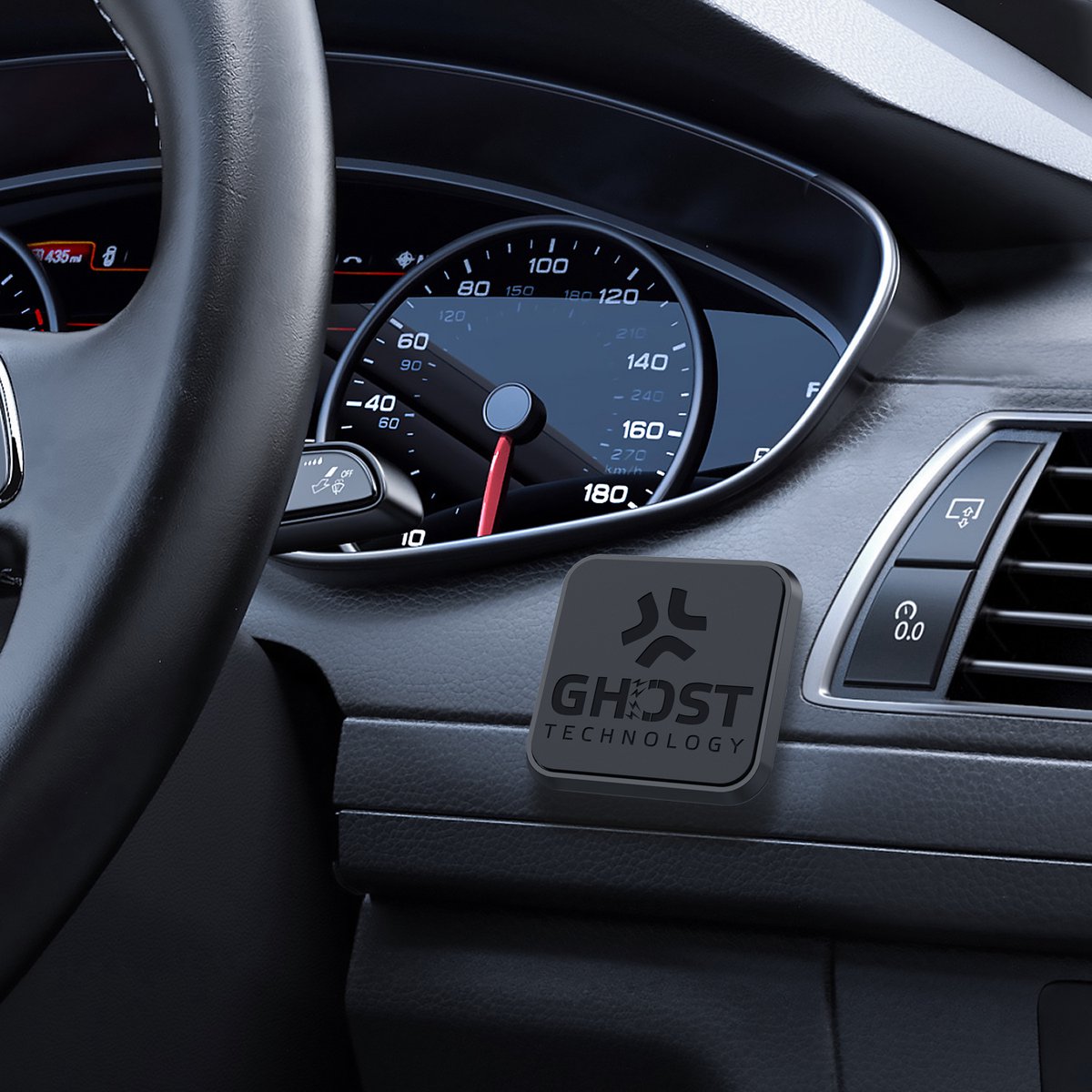 Celly GHOSTFIX Magnetische Autohouder Incl. 3 Extra Metalen Platen - Telefoonhouder Auto