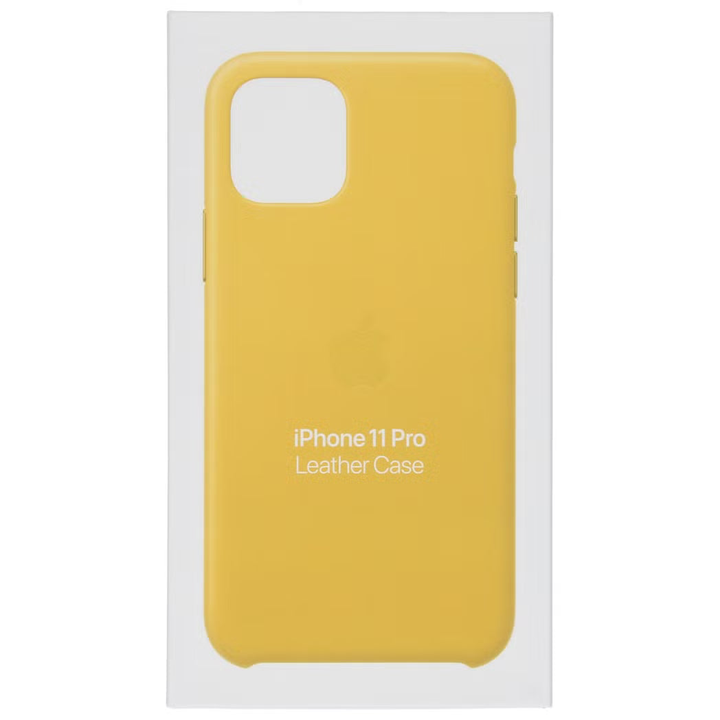 Apple Leather Backcover for iPhone 11 Pro - Meyer Lemon