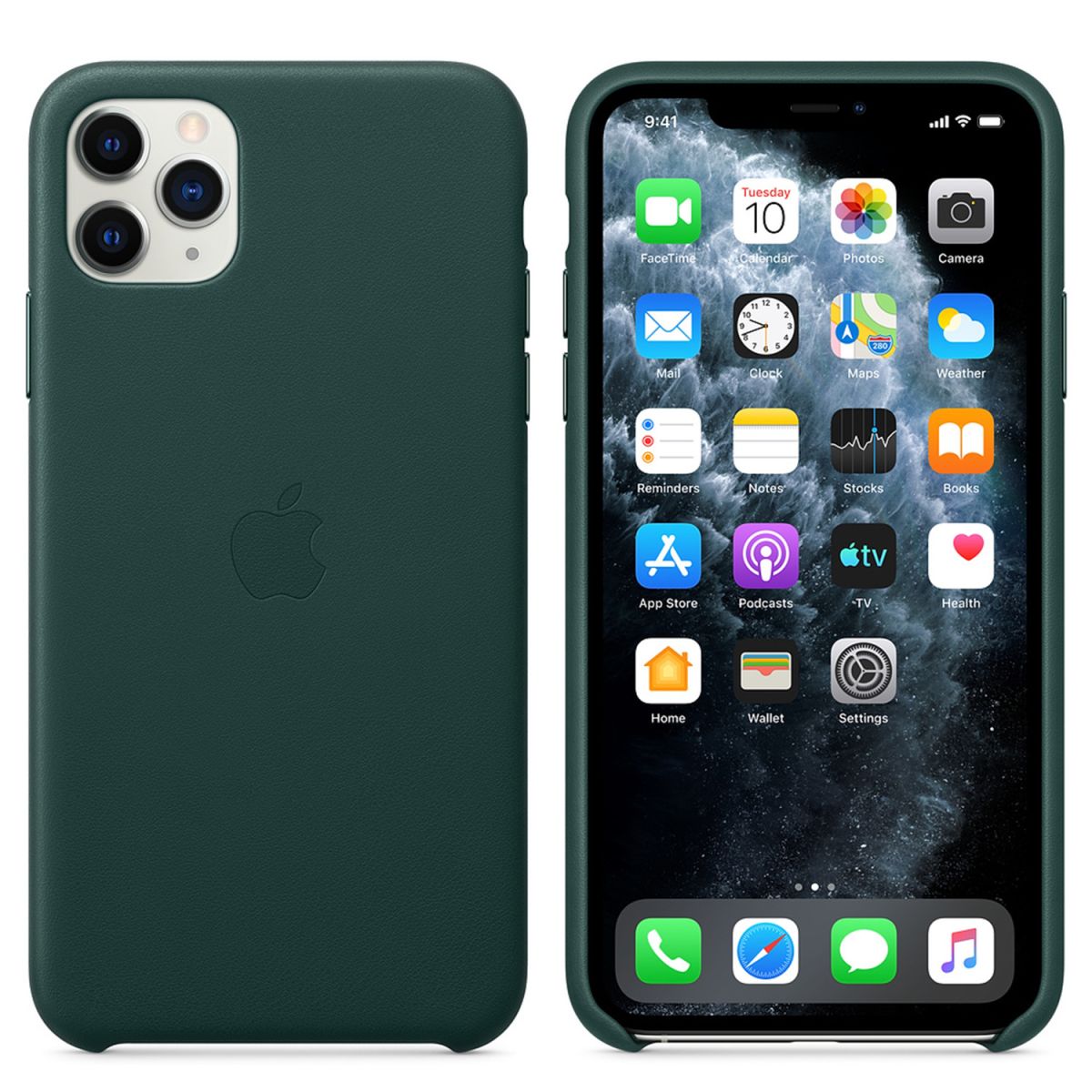 Apple Leather Backcover for iPhone 11 Pro Max - Green