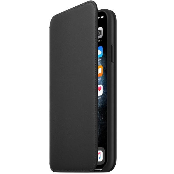 Apple MX082ZM/A Leather Folio BookCase for iPhone 11 Pro Max Black