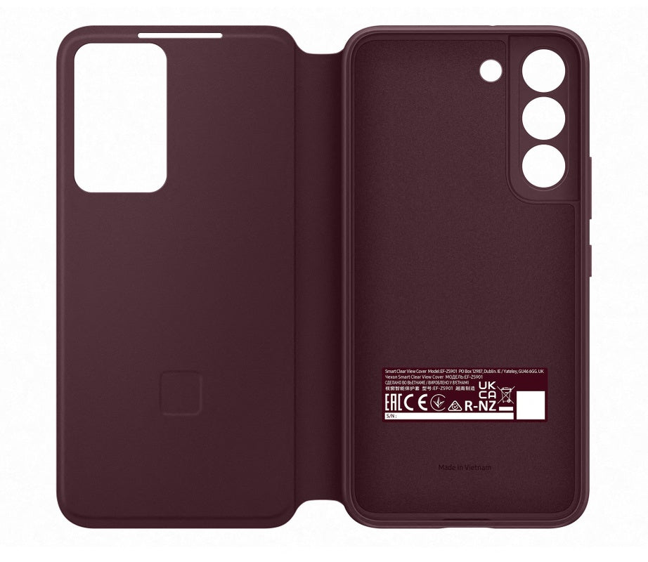 Samsung Smart Clear View Cover Galaxy S22 Burgundy