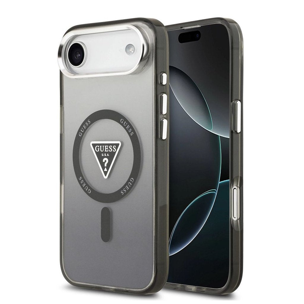 GUESS GUHMP17MHGTMLCGK Hardcase MagSafe Black IML Gradient Triangle Logo MagSafe for iPhone 17 Air