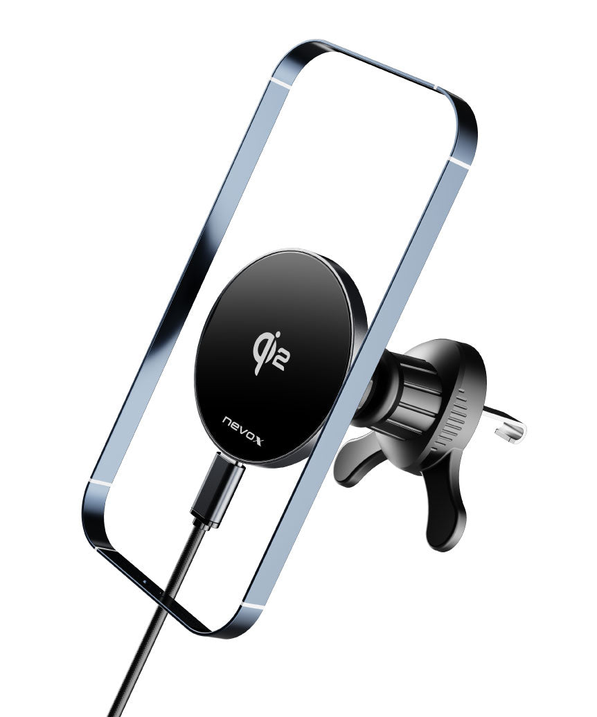 Nevox Wireless Qi2 Fast CAR Charger - 15Watt - compatible with MagSafe