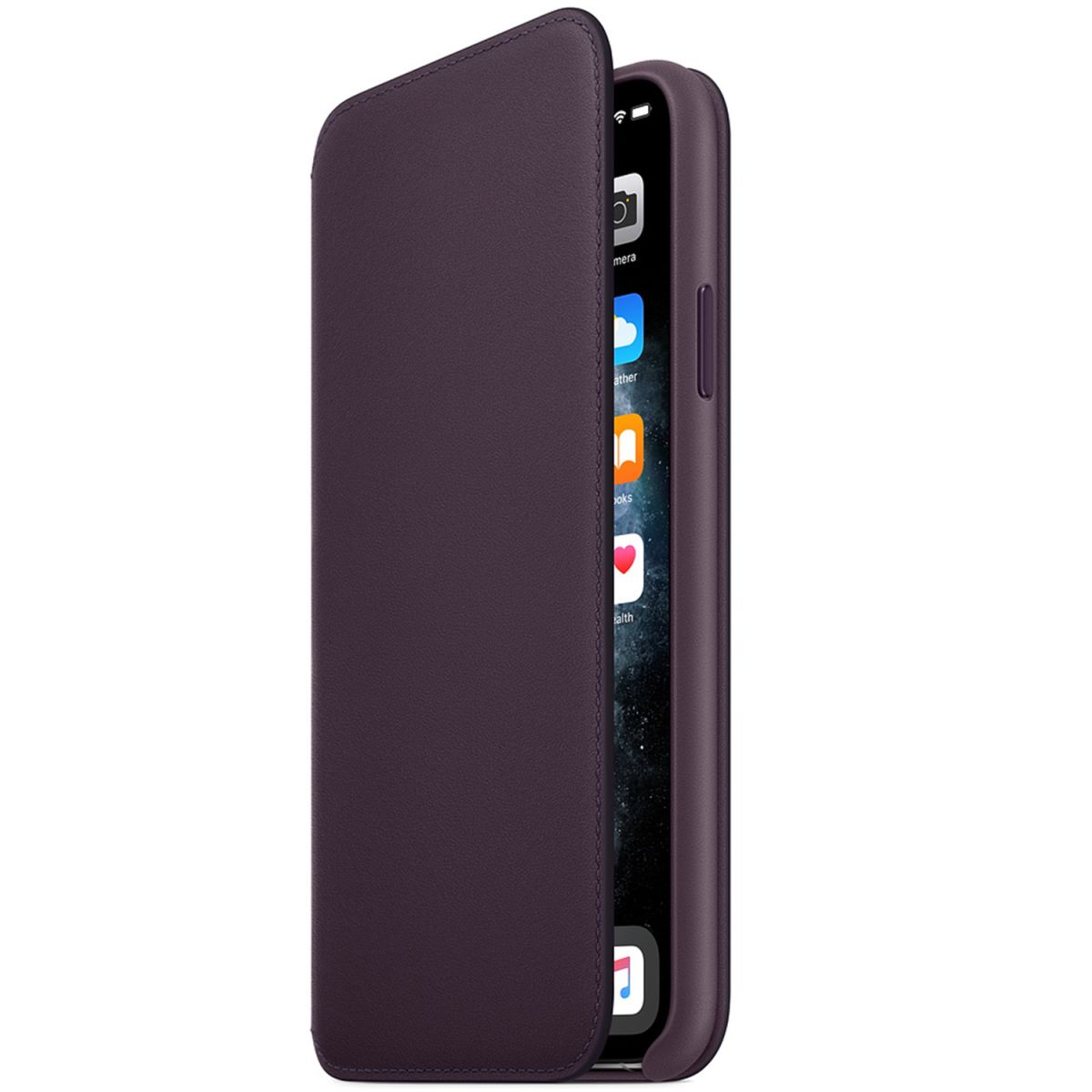 Apple Leather Folio Bookcase for iPhone 11 Pro  Max -  Aubergine