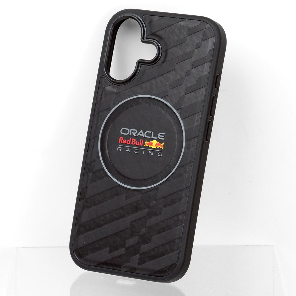 Red Bull RBHMP17S25PUCKK Hardcase PU Embossed Pattern, Black MagSafe for iPhone 17