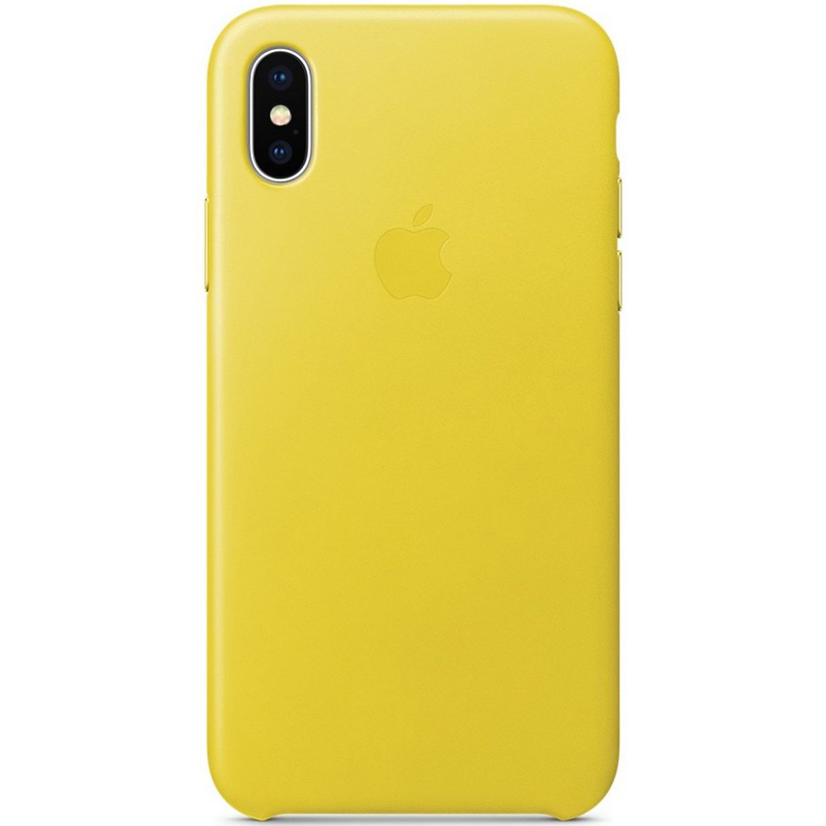 Apple Leather Backcover for iPhone X - Spring Yellow