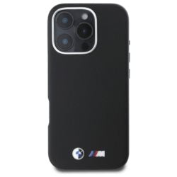 BMW BMHCP16X23PMWK iPhone 16 Pro Max  black hardcase M Smooth Full Wrapped Metal