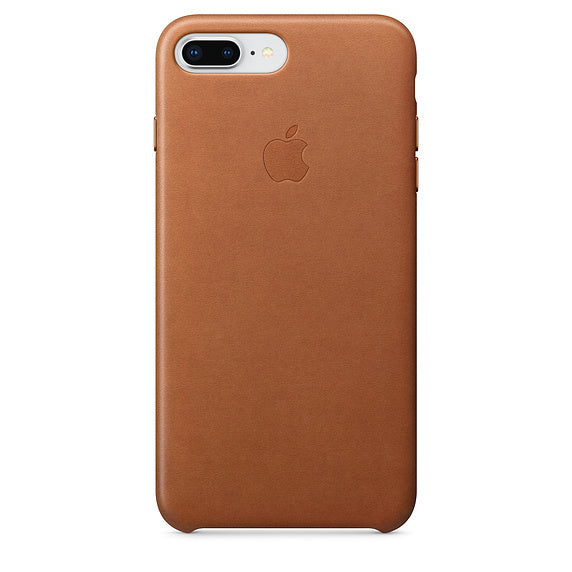 Apple Leather Backcover for iPhone 8 Plus - Saddle Brown