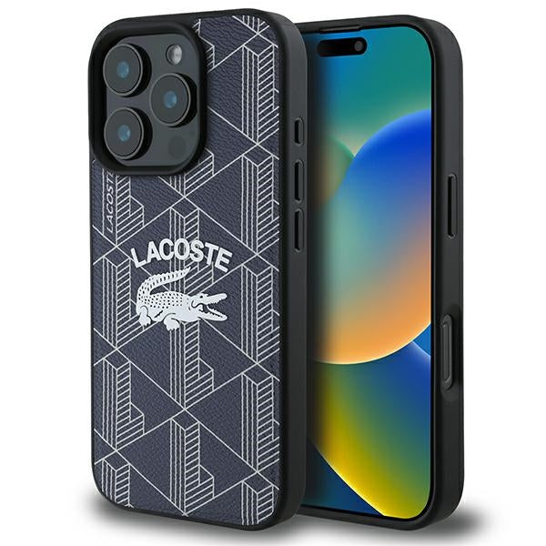 Lacoste LCHMP16XPIGV iPhone 16 Pro Max navy hardcase Monogram Vintage Logo MagSafe