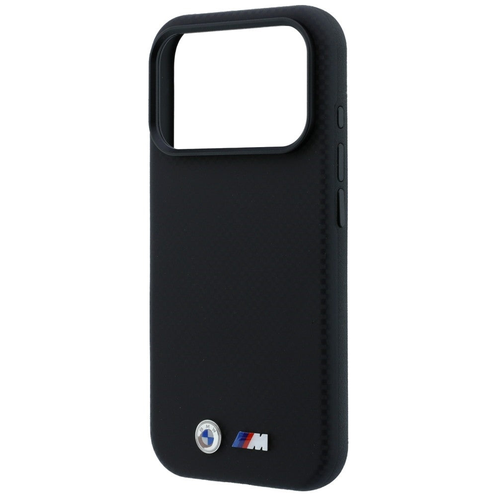 BMW BMHMP18X25SWPUKEK M Quadrille Kevlar Metal Logo MagSafe Case for iPhone 18 Pro Max / 17 Pro Max Black