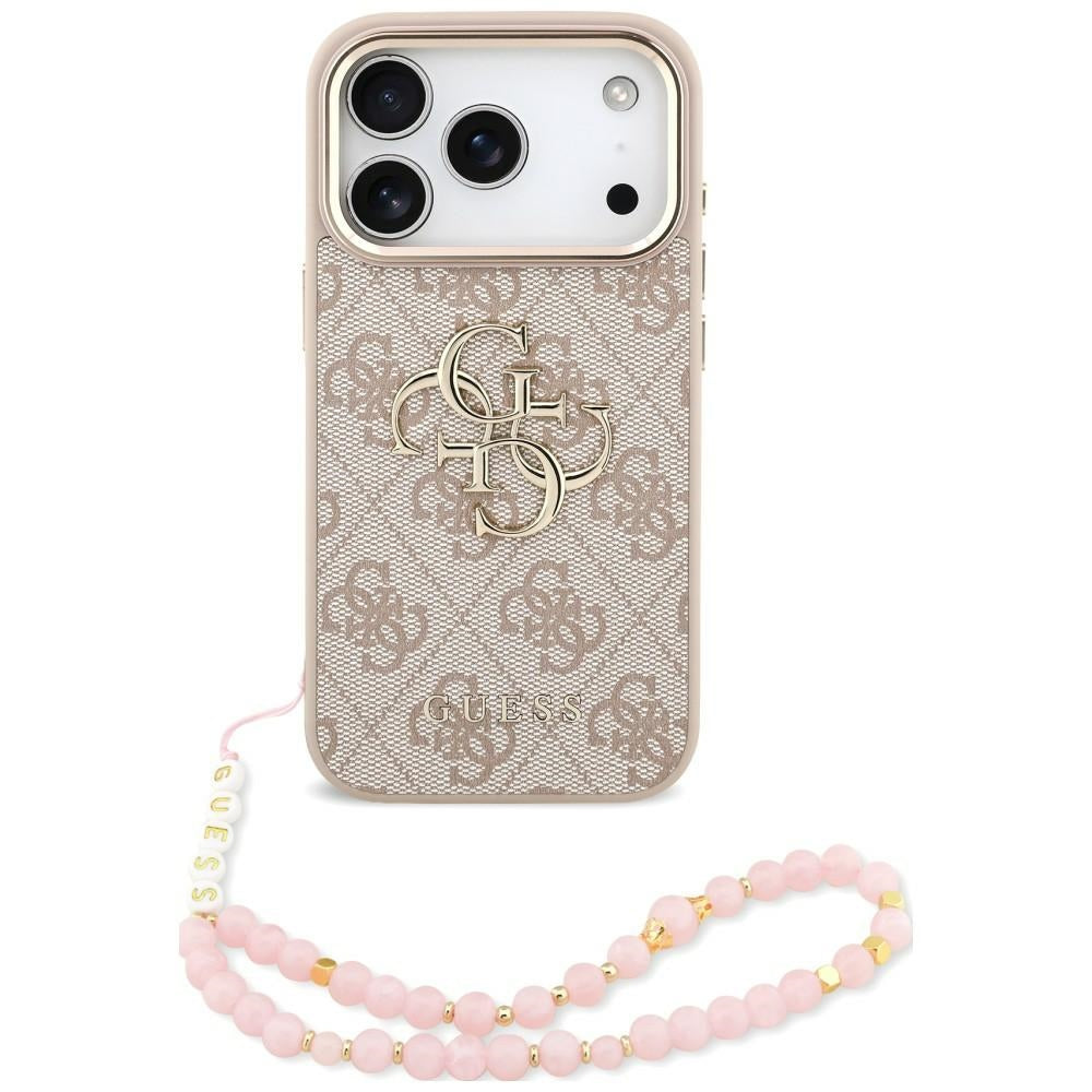 Guess GUHCP18XP4GMGSCP 4G Strap 4G Classic Logo Metal Trims for iPhone 18 Pro Max / 17 Pro Max Pink