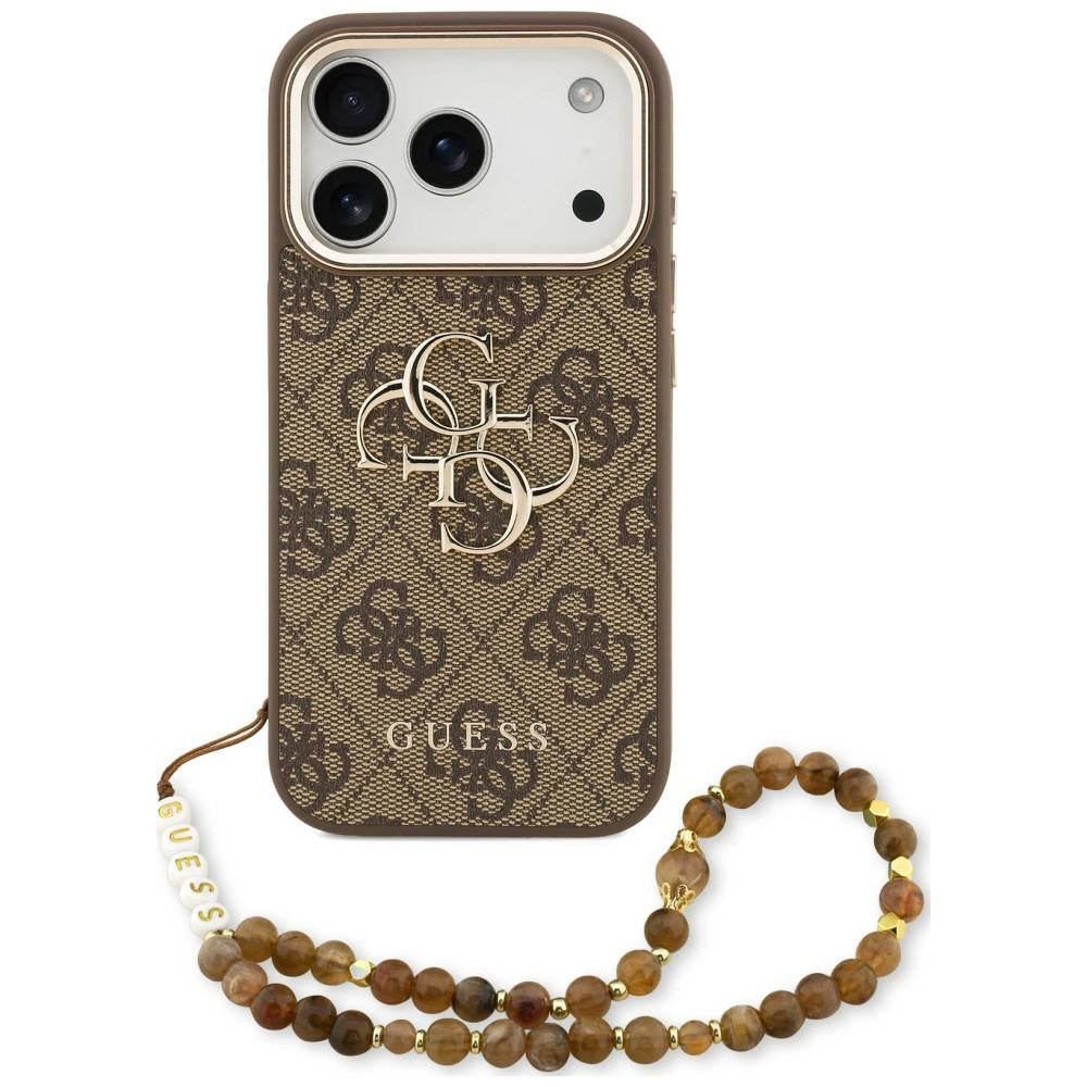 Guess GUHCP18XP4GMGSCW 4G Strap 4G Classic Logo Metal Trims for iPhone 18 Pro Max / 17 Pro Max brown