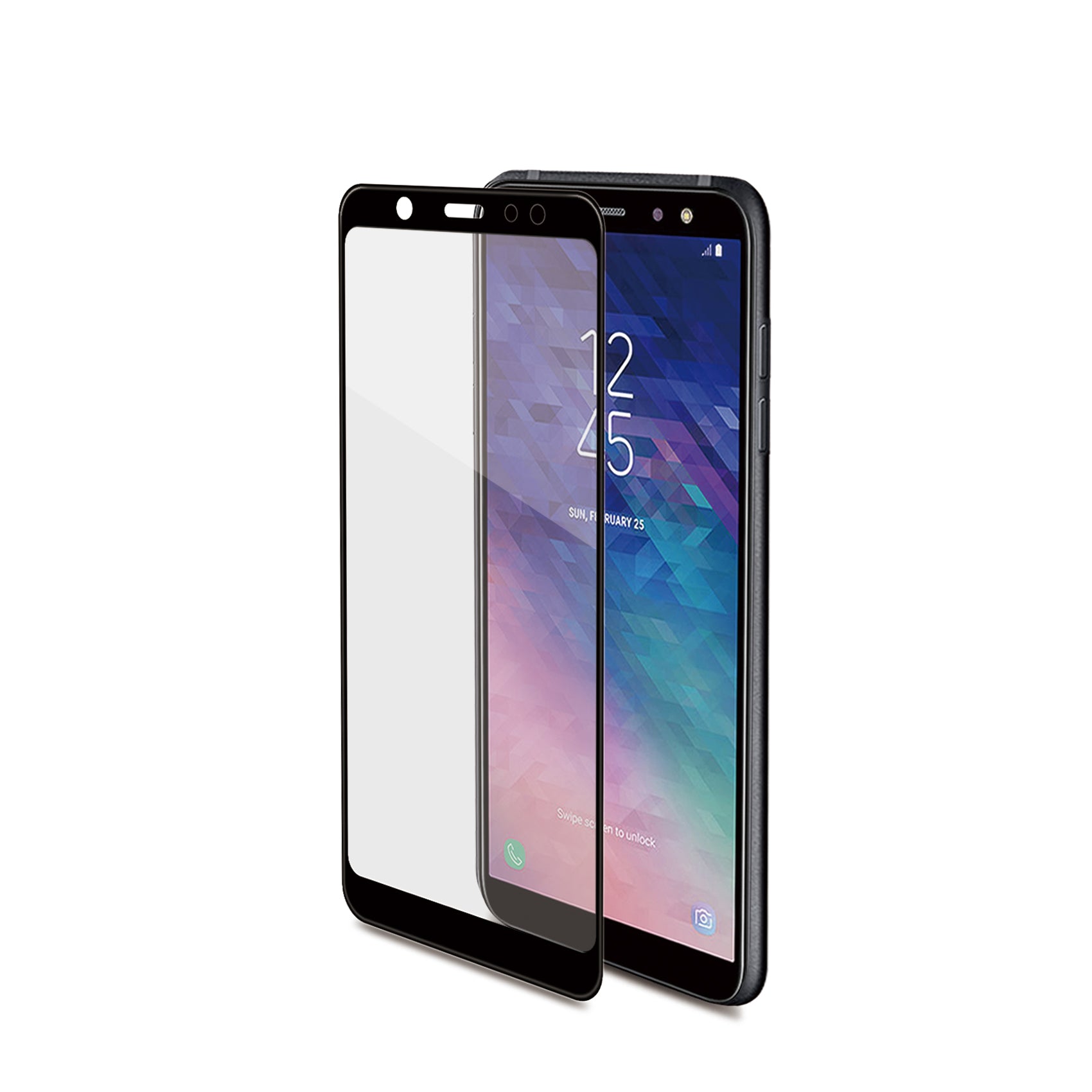 3D GLASS GALAXY A6+ 2018 BLACK