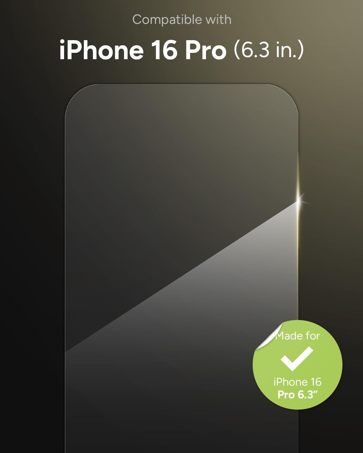 ZAGG Tempered Glass screen protector & Clear protective Case for iPhone 16 Pro