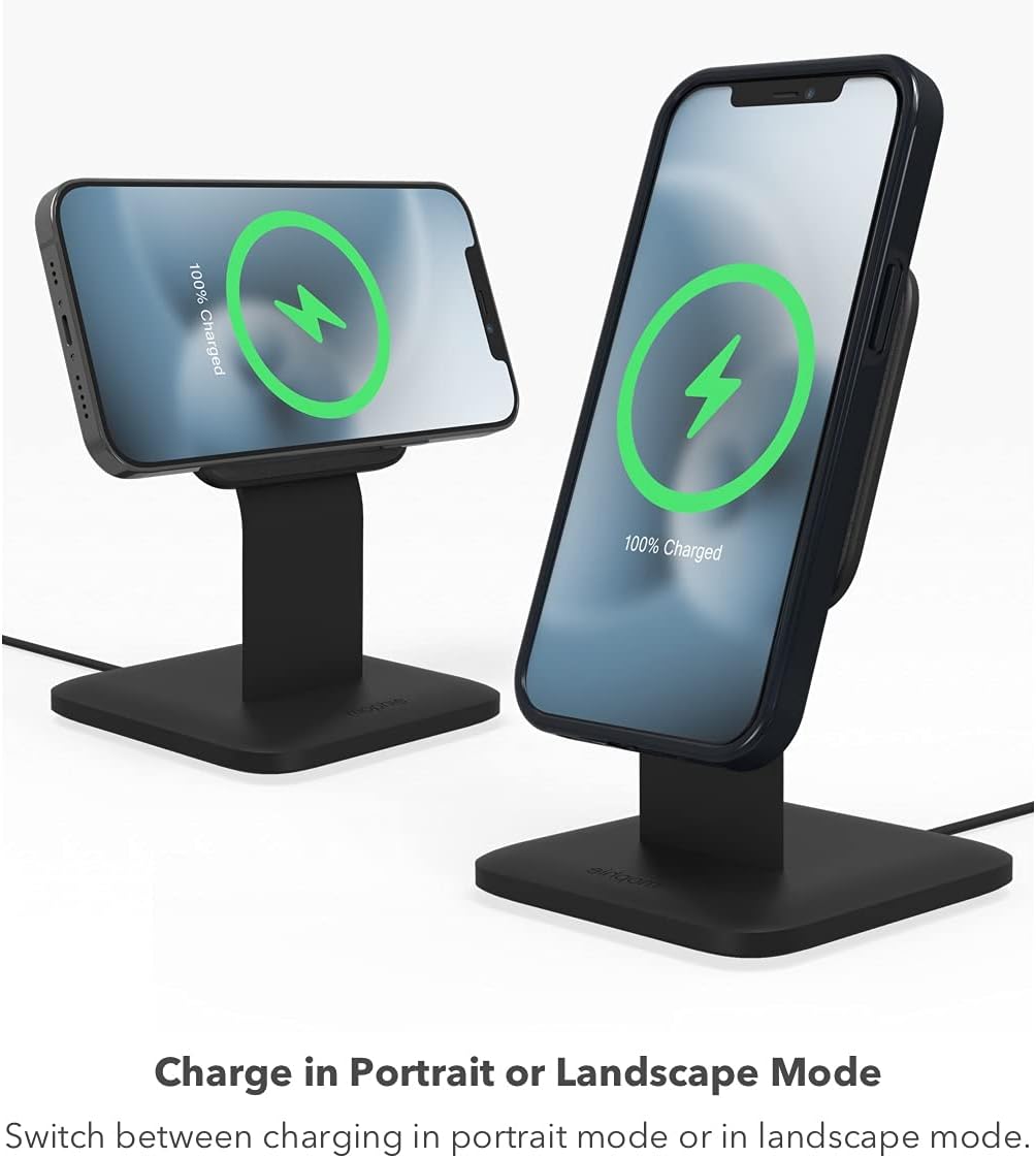 mophie - 15W Wireless Charging Stand Compatible with snap and MagSafe