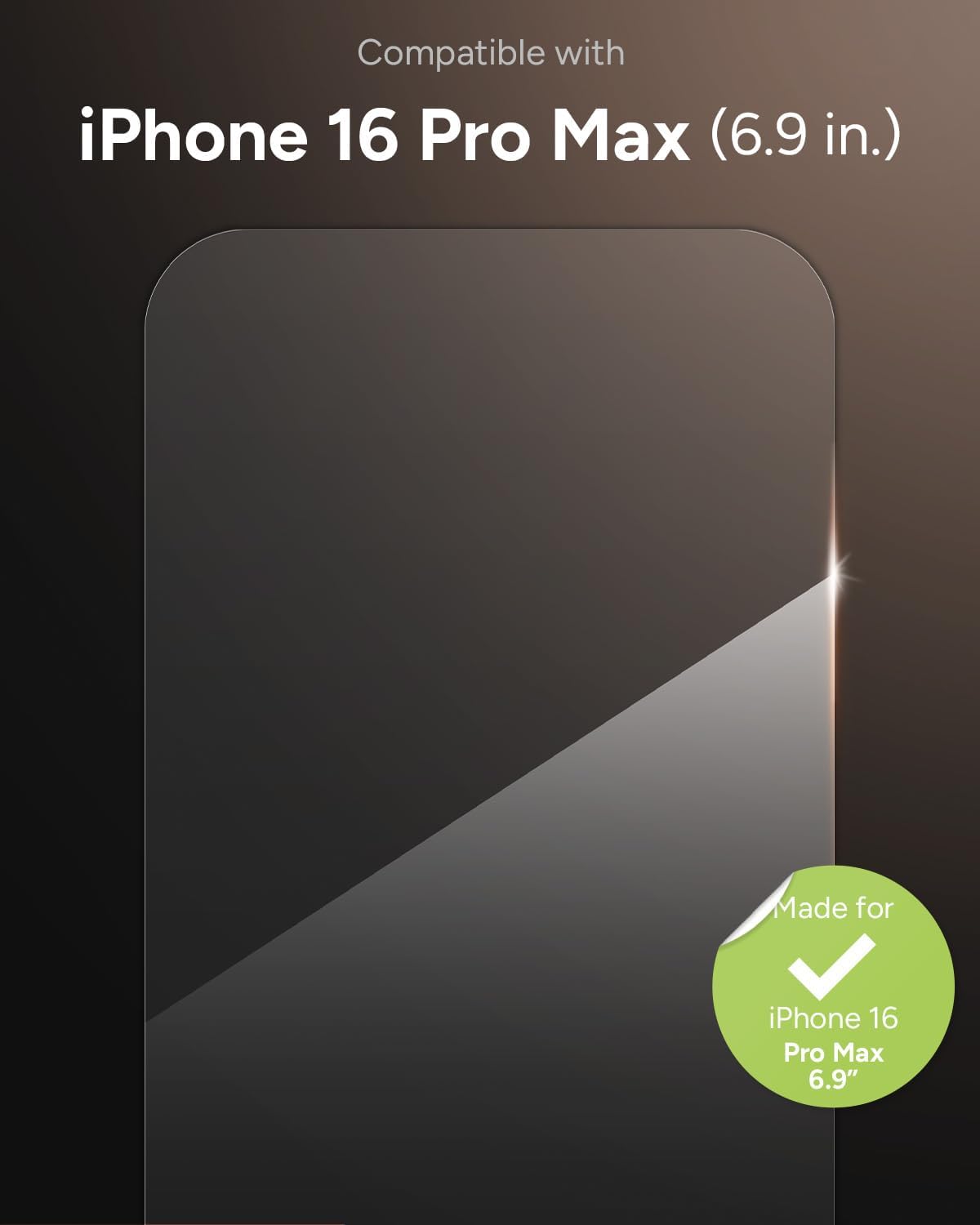 ZAGG Tempered Glass screen protector & Clear protective Case for iPhone 16 Pro Max