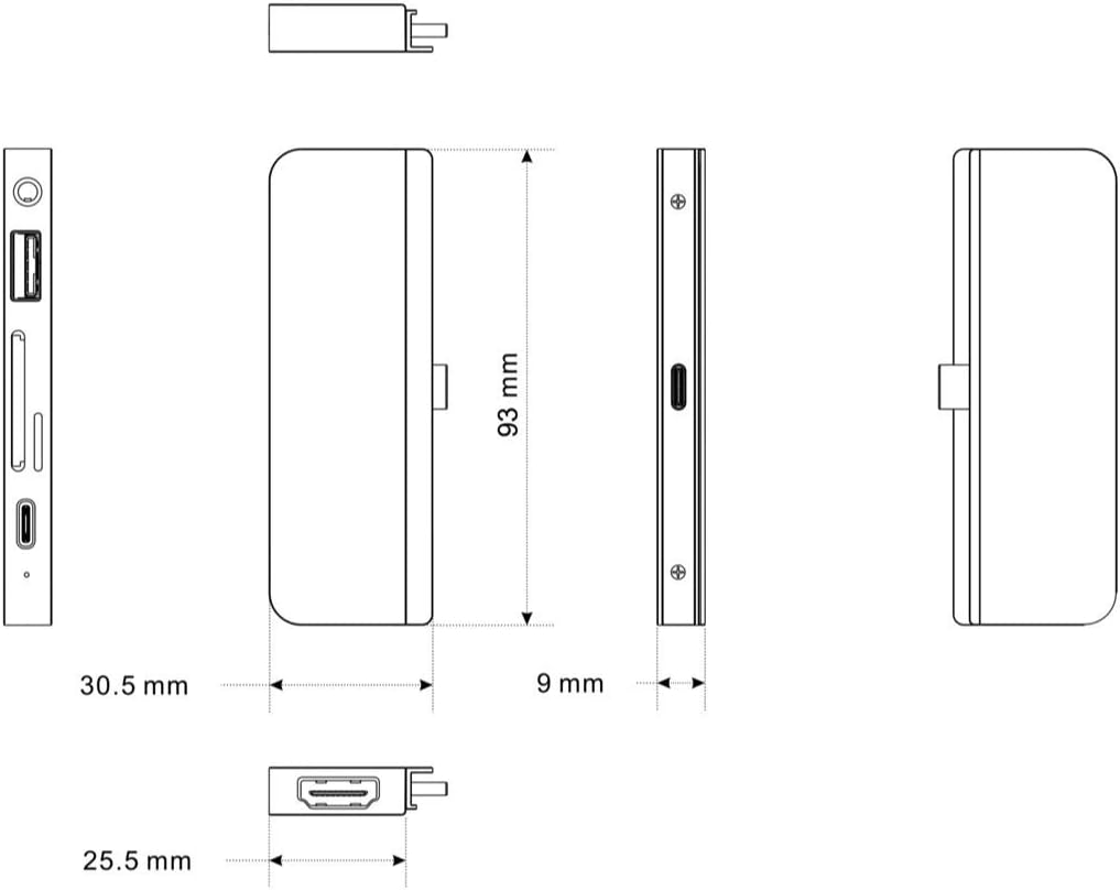 Hyper HyperDrive 6-in-1 USB-C Hub for iPad Pro/Air - Grey