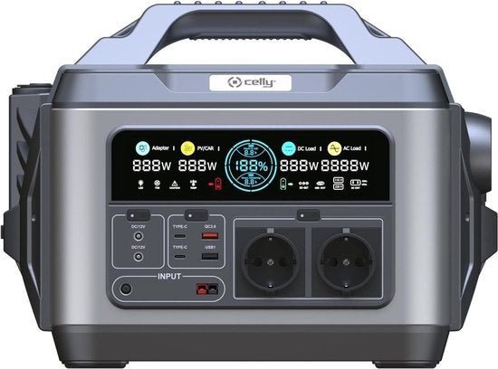 Celly POWERST1200W - 1200W Portable Power Station incl. Solar