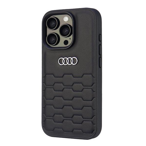 Audi Synthetic Leather iPhone 16 Pro black hardcase AU-TPUPCIP16P-GT/D2-BK