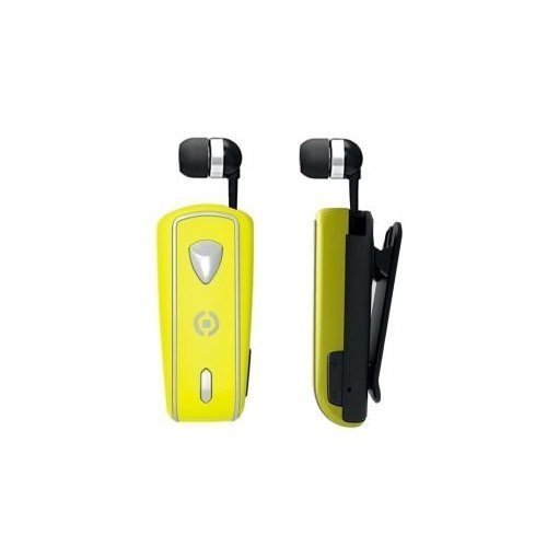 Celly BHSNAILYL Bluetooth Headset retractable cable Yellow