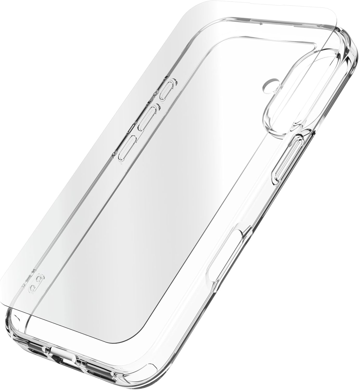 ZAGG Tempered Glass screen protector & Clear protective Case for iPhone 16