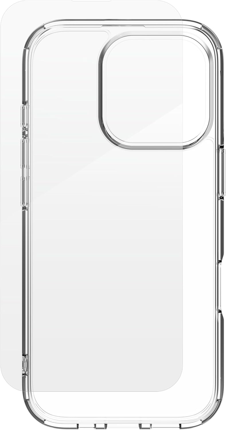 ZAGG Tempered Glass screen protector & Clear protective Case for iPhone 16 Pro